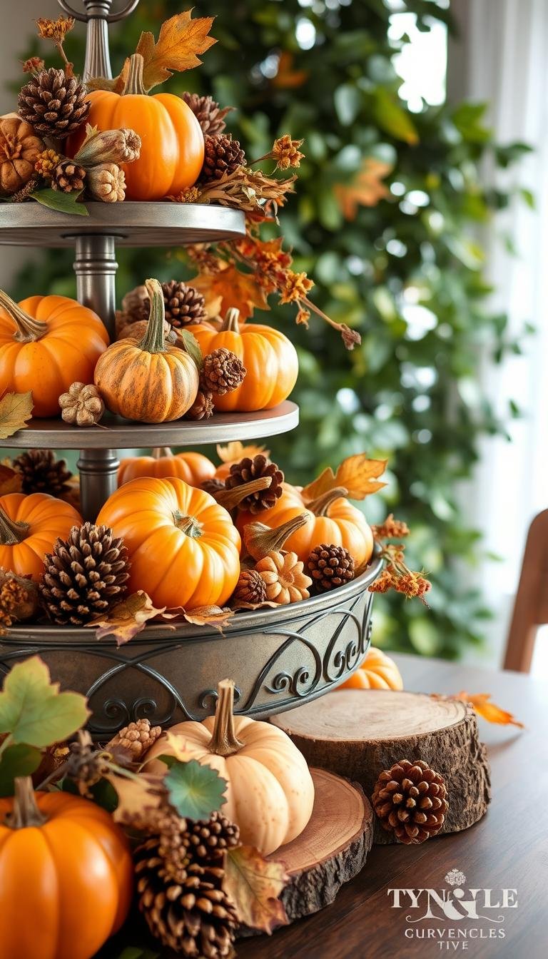 15 Fall Dollar Store Tiered Tray Ideas That Look Expensive