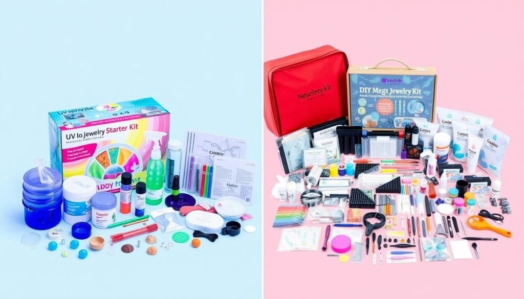 Image of a UV Resin Jewelry Starter Kit and Mega DIY Jewelry Kit