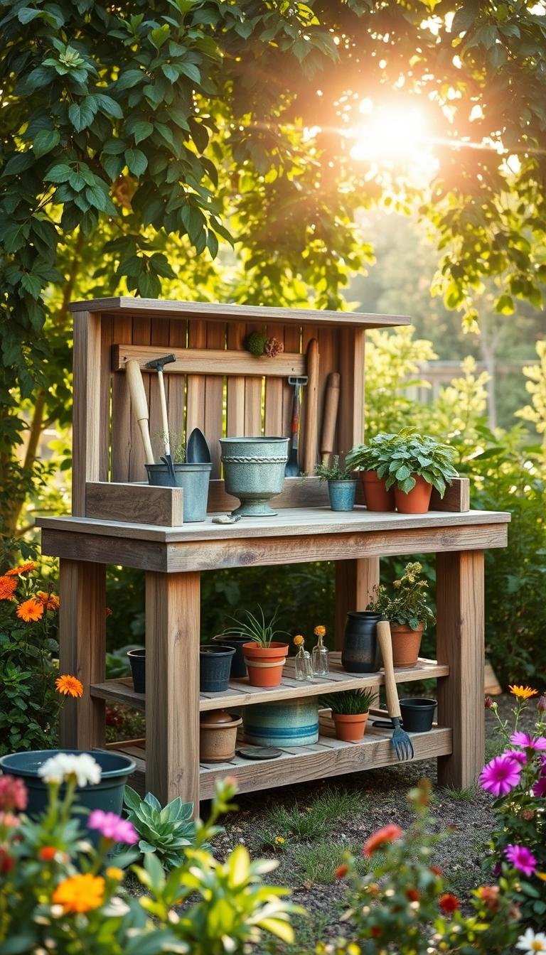 15 Inspiring DIY Potting Bench Ideas for Your Outdoor Space