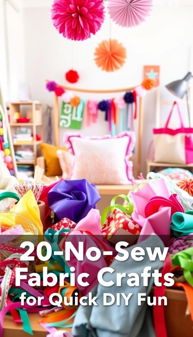 20 No Sew Fabric Crafts for Quick DIY Fun