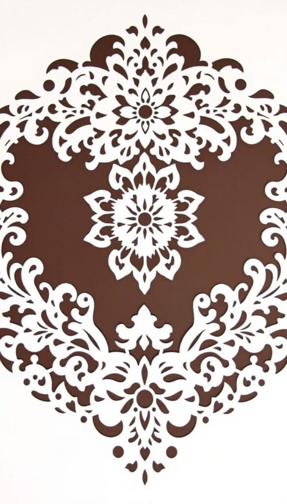 Generate an image of elegant papel picado for a wedding
