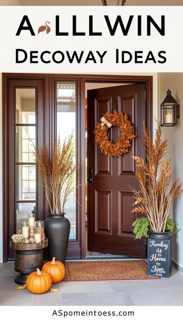 Modern fall entryway decor ideas
