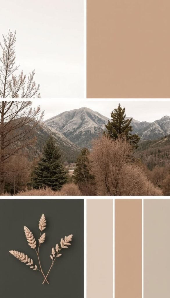 Modern neutral fall color schemes