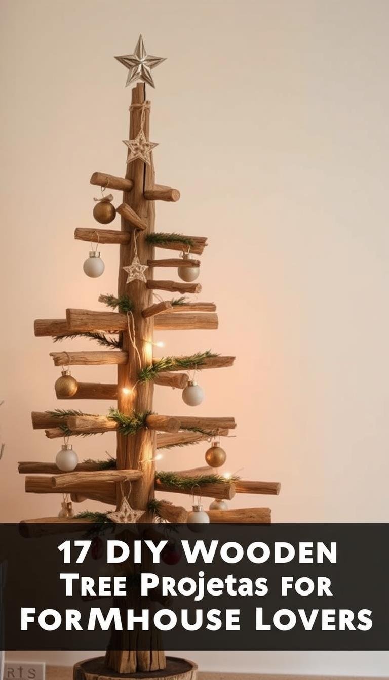 17 DIY Wooden Christmas Tree Projects for Farmhouse Lovers