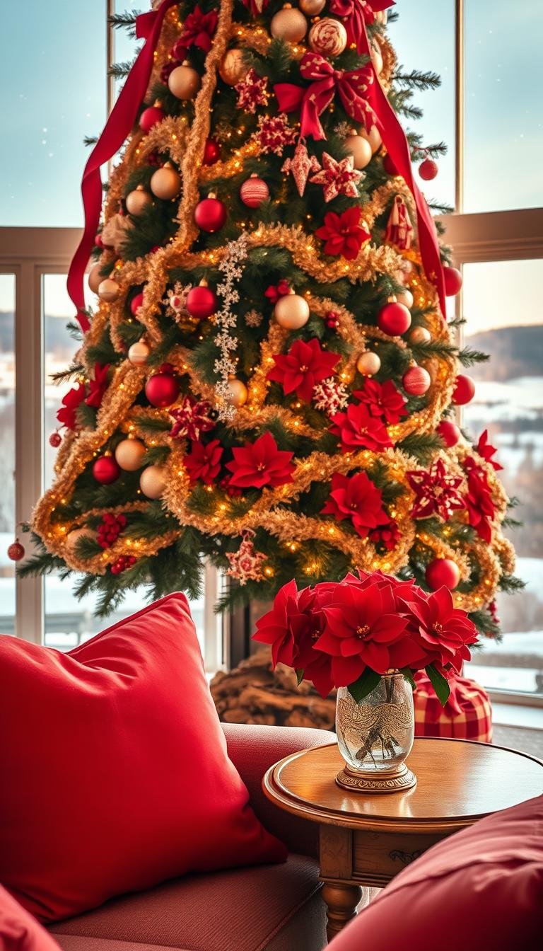 28 Red and Gold Christmas Tree Ideas That Feel Timeless